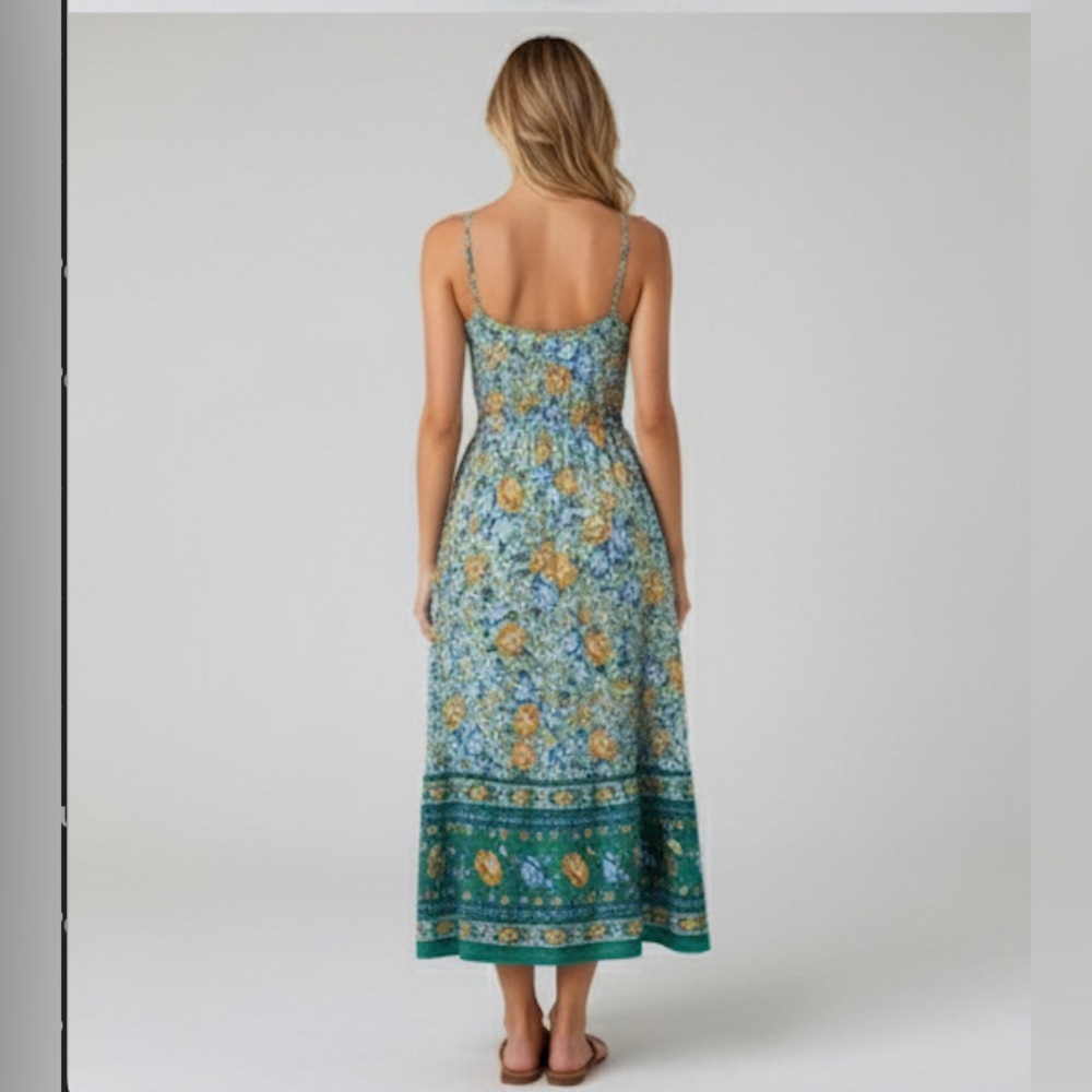 LAST ONE ๐ฅ Boho Floral Print Belted Cami Dress - Picture 6 of 7